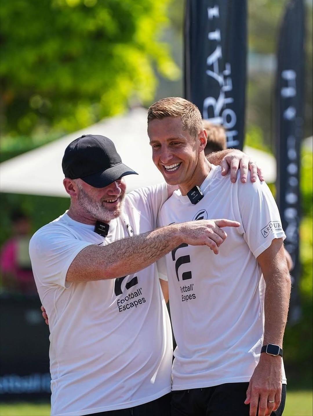 Football Escape coaches sharing a light moment at an Ardour Events camp